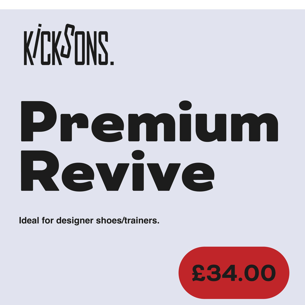 Premium Revive shoe care kit for designer trainers, featuring advanced stain removal and premium lace cleaning.