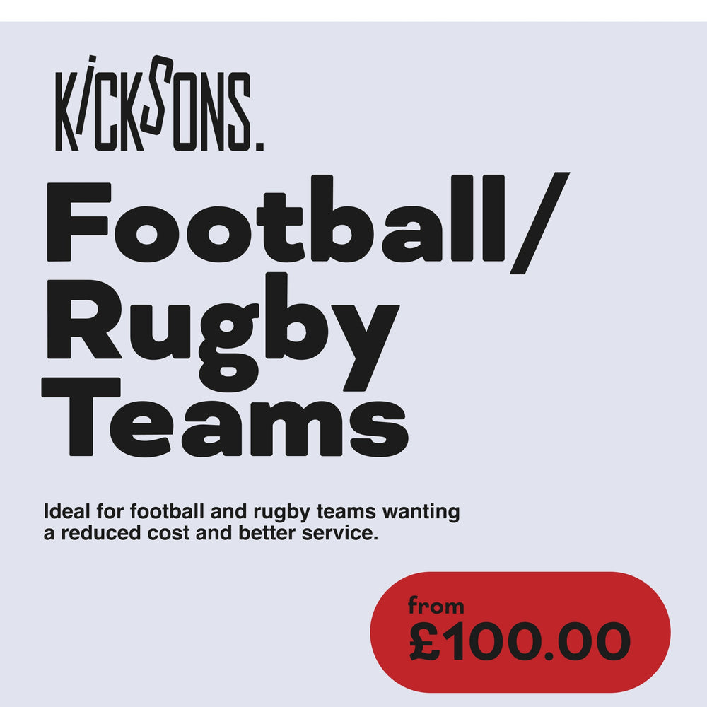 Football and rugby teams cleaning service ad with